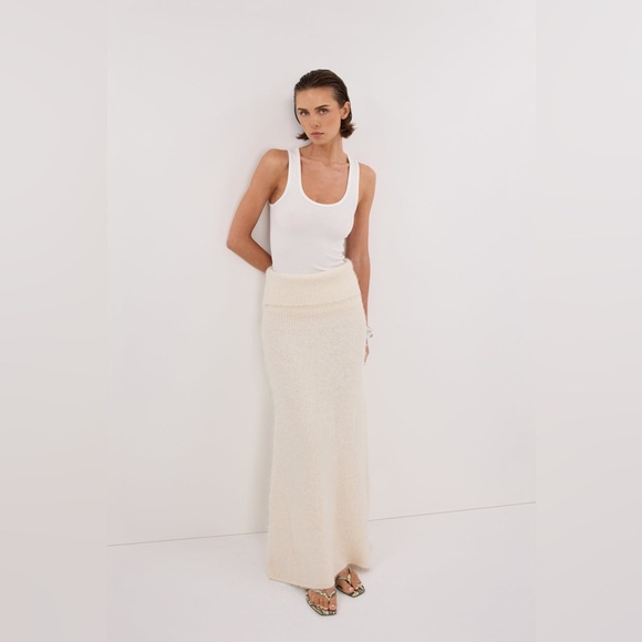 NWT dissh ivory Salma angora skirt - size s - Picture 6 of 9